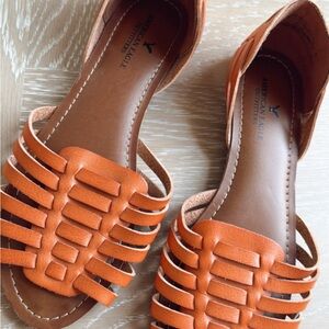 American Eagle Outfitters Brown Woven Leather Sandals
